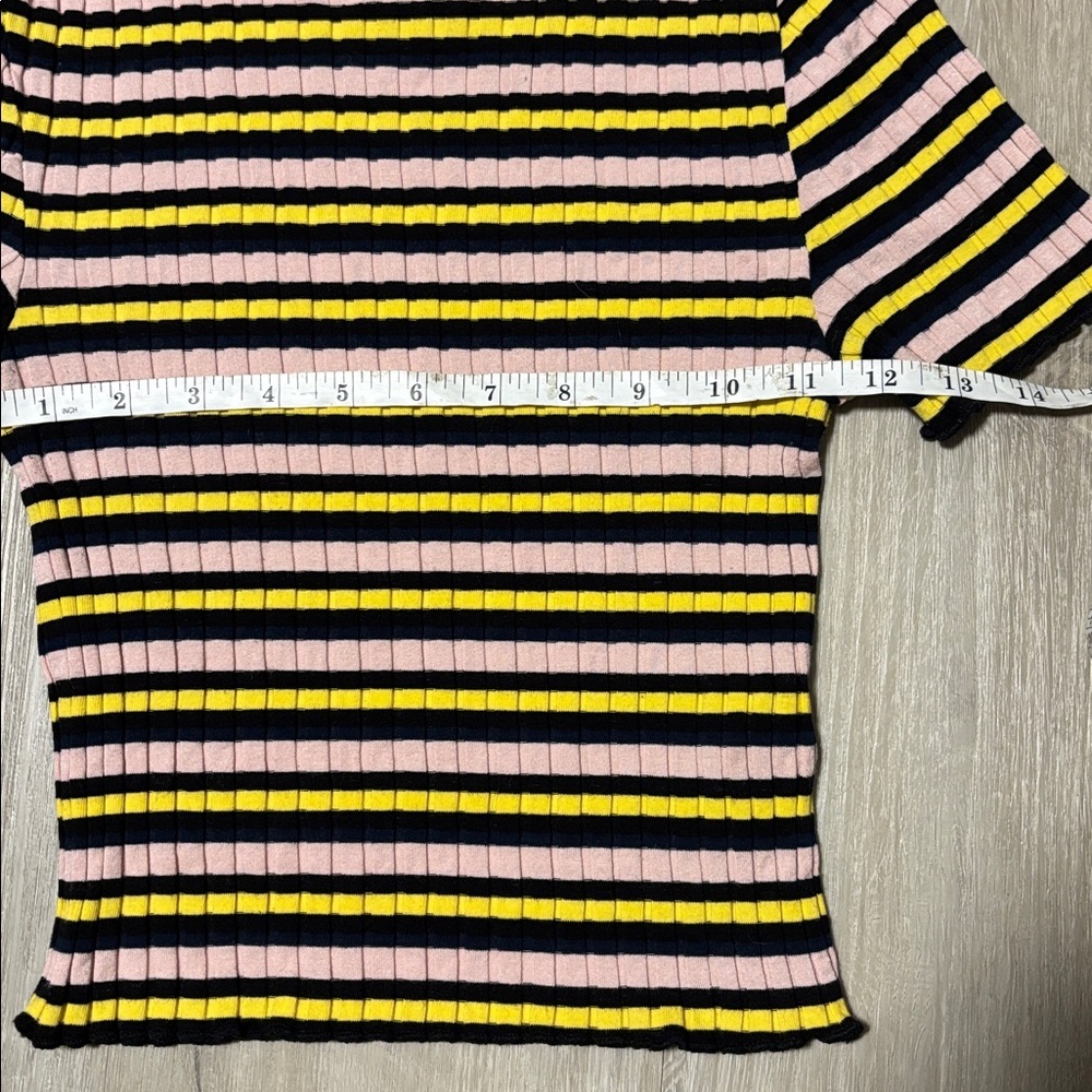 Pieces Ribbed Top with Stripes - Picture 3 of 3